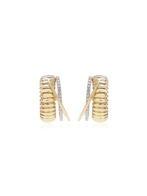 Yvonne Léon 9k Gold Diamond Earrings gold