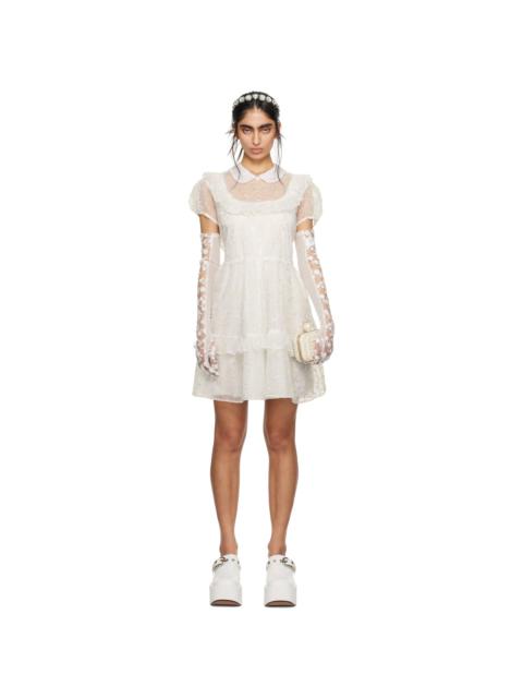 ANNA SUI SSENSE Exclusive White Ruffled Minidress