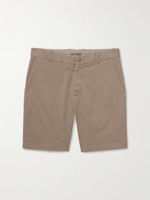 Sunspel Straight-Leg Garment-Dyed Cotton-Blend Twill Chino Shorts