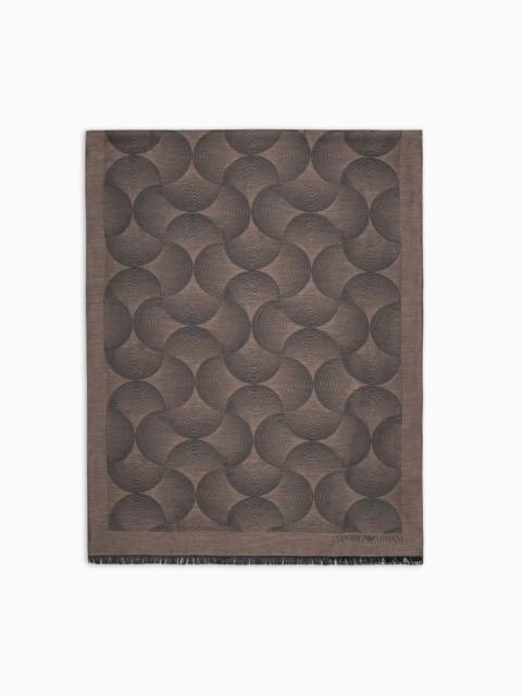 EMPORIO ARMANI STOLE WITH ALL-OVER JACQUARD PATTERN