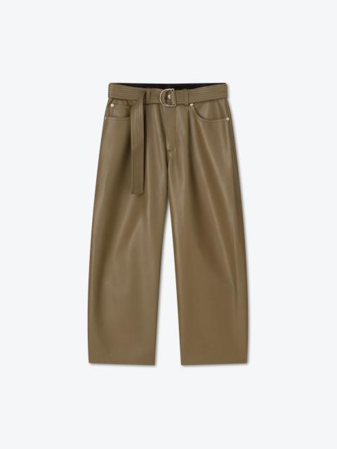 Nanushka FERRE - Regenerated leather pants - Khaki