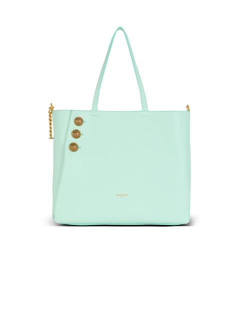 Balmain Emblème grained calfskin tote bag