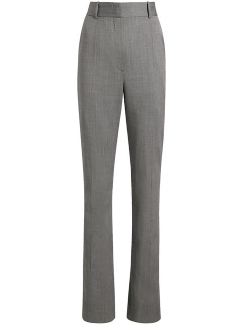Another Tomorrow herringbone straight-leg trousers