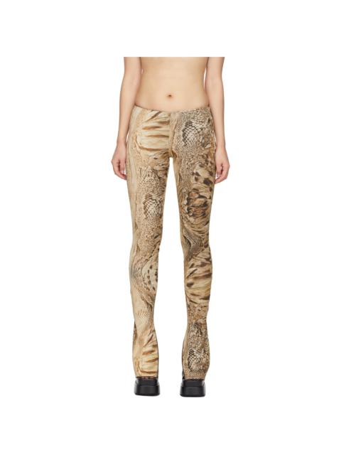 【関税込み】Blumarine ブラウン＆ベージュ Snake ジーンズ Blumarine Brown & Beige Snake Jeans | REVERSIBLE