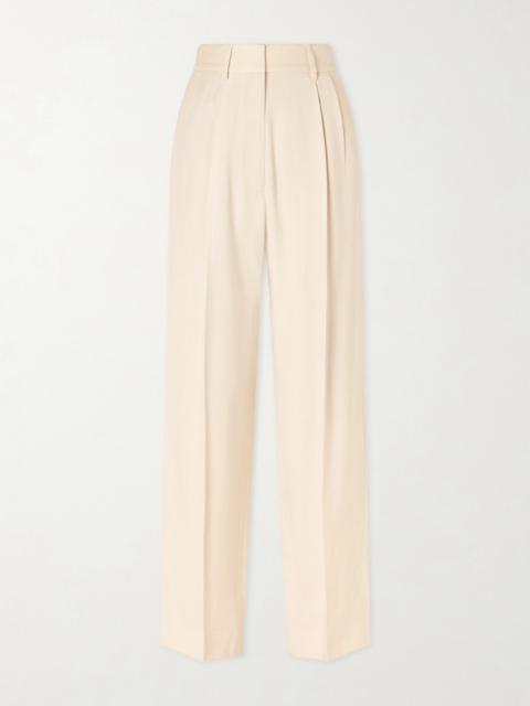 BLAZÉ MILANO Danae Pleated Tapered Woven Pants