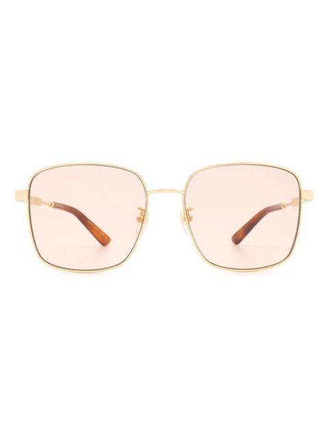 GUCCI (WMNS) Gucci Square Sunglasses 58mm Brown/Gold GG0852SK-005