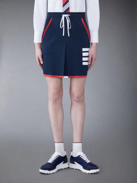 Thom Browne Viscose 4-Bar Mini Box Pleat Skirt