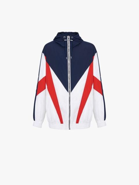 Balmain HIGH SUMMER CAPSULE - Navy blue, white and red nylon jacket
