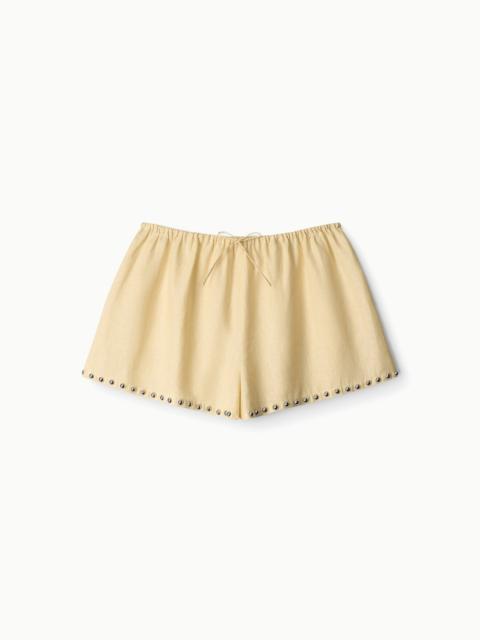 STAUD STAUD PADDLE LINEN SHORT BUTTER STUDS