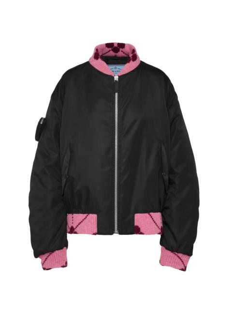 Prada Re-Nylon bomber jacket with jacquard details