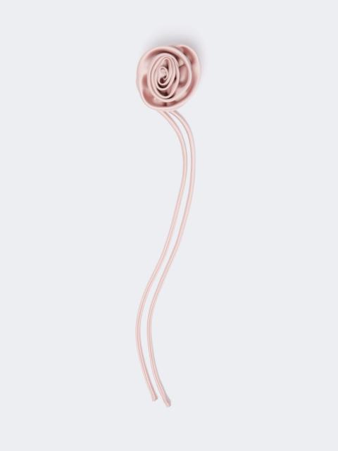 Max Mara MOSCHEA Satin flower brooch - PINK