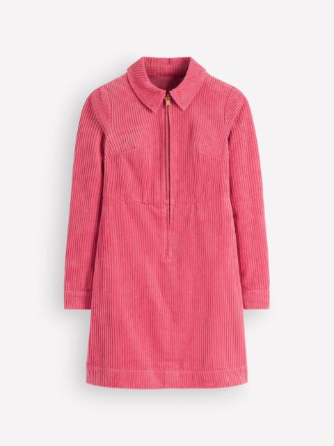 BODEN Bronte Cord Short Dress-Cherry Blush