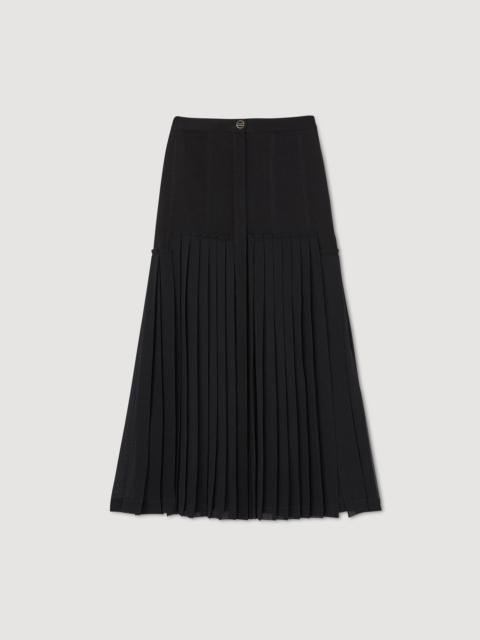 Sandro PLEATED LONG SKIRT