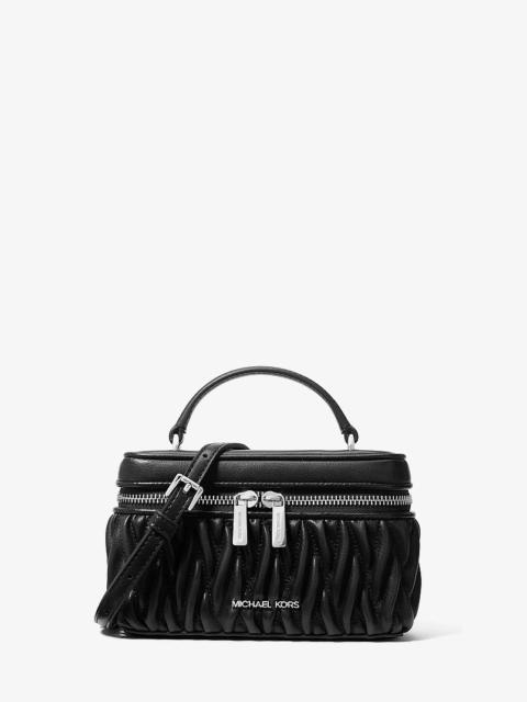 MICHAEL KORS Vivi Small Matelassé Burnished Vanity Crossbody Bag