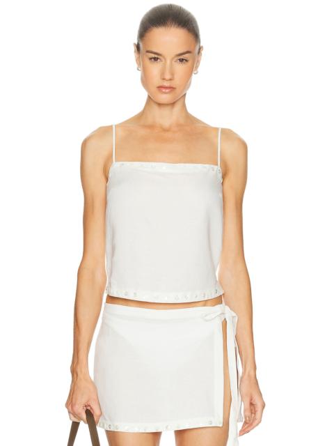 STAUD Kirra Linen Tank Top