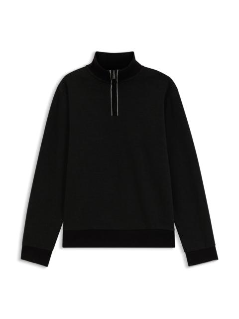 BOSS FUNNEL-NECK COTTON SWEATSHIRT