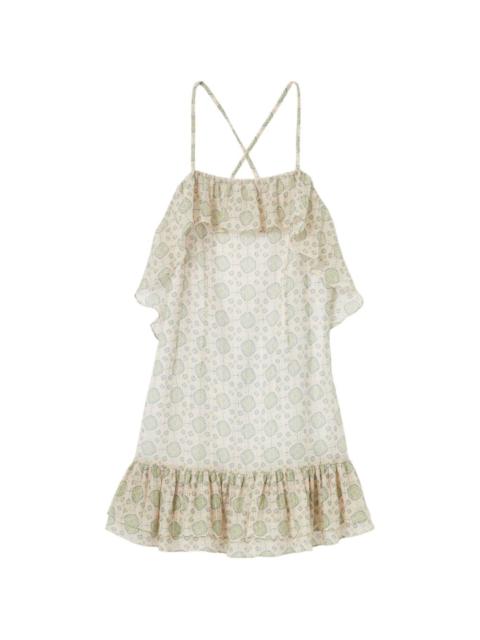 Claudie Pierlot ruffled-trim printed dress