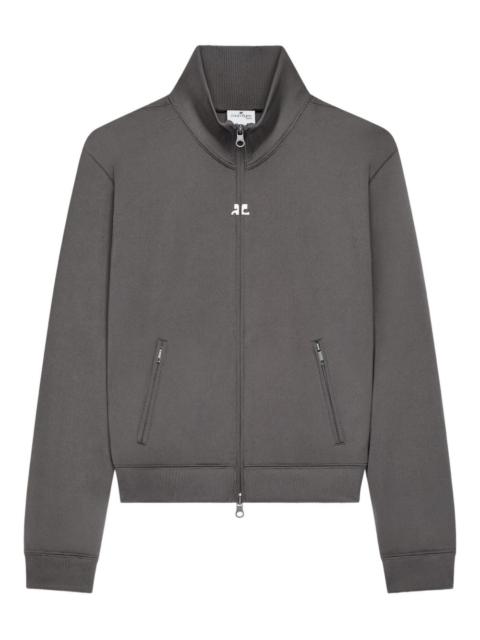 courrèges zip-up logo jacket