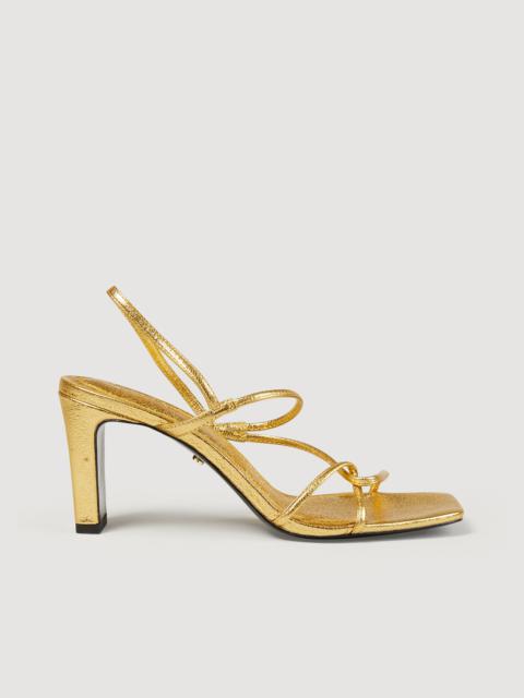Sandro EMBOSSED LEATHER SANDALS
