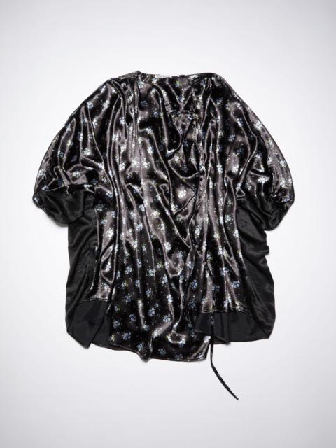 Acne Studios Floral kaftan dress - Black/blue