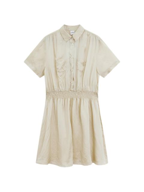 Aspesi patch-pocket shirred mini dress
