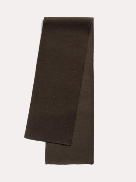 Totême Long doublé scarf chocolate melange
