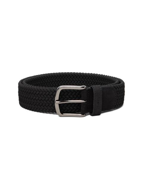 BOSS Black Braided Logo Belt