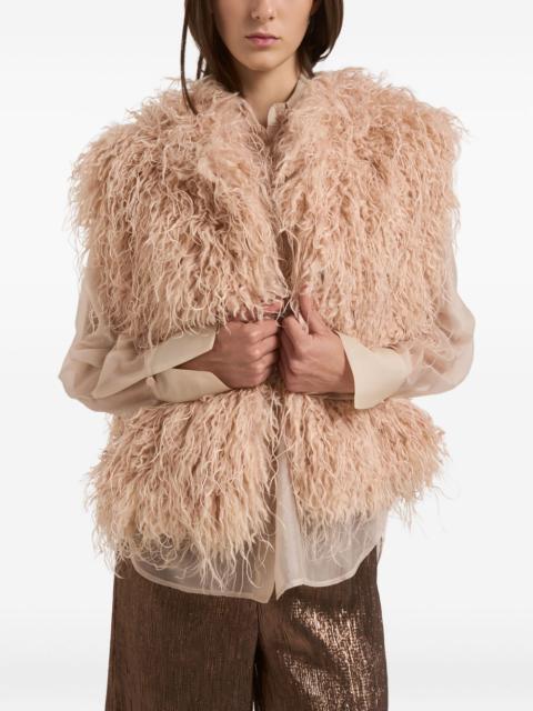 forte_forte shaggy faux-fur vest