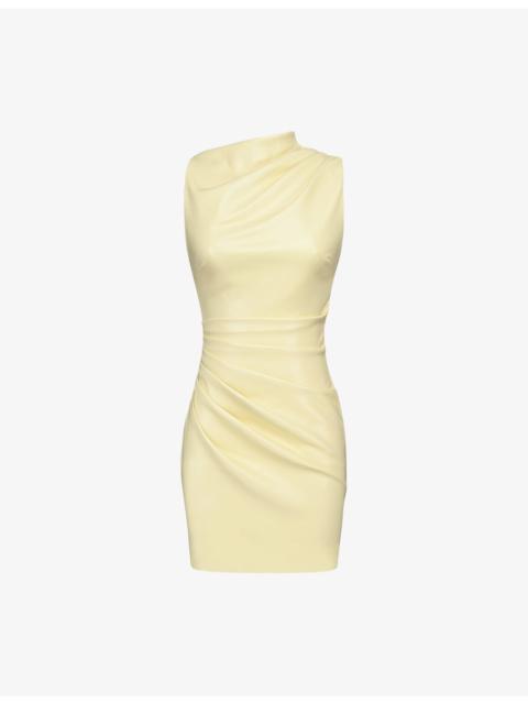 House of CB Maya Sleeveless Faux-Leather Mini Dress