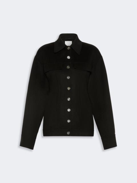Sportmax ARENA Pure wool shaped heavy jacket - BLACK