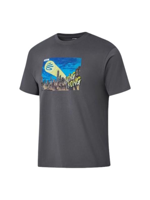 Li-Ning Li-Ning x Curry China Tour City HongKong T-Shirt 'Grey' AHSWK07-2