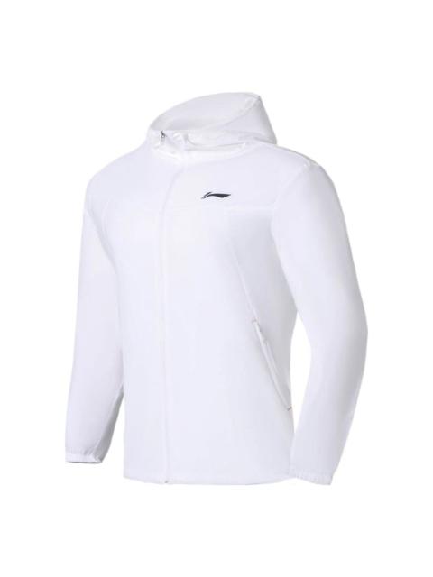 Li-Ning Logo Running Windbreaker 'White' AFDS365-1