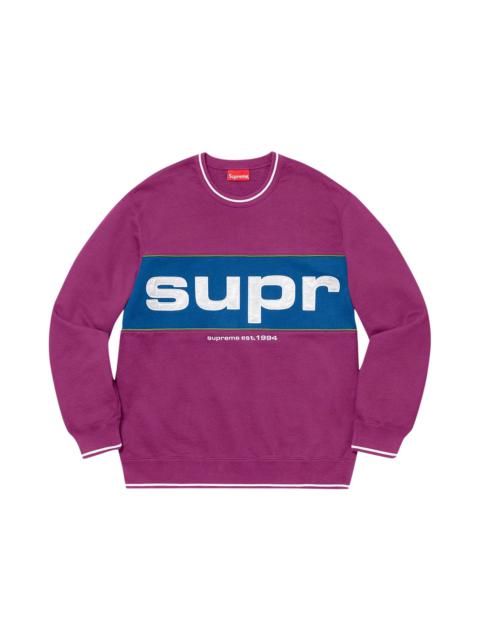 Supreme Piping Crewneck 'Magenta'