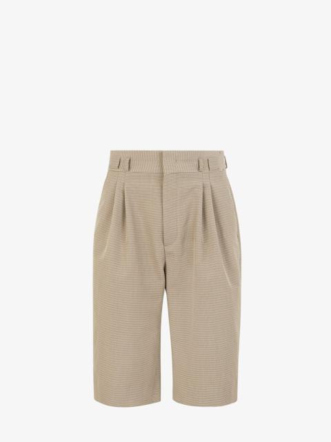 FENDI Beige cotton Bermudas