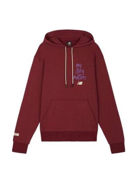 New Balance My Story Matters Hoodie 'Red Purple' MT11574-NBY
