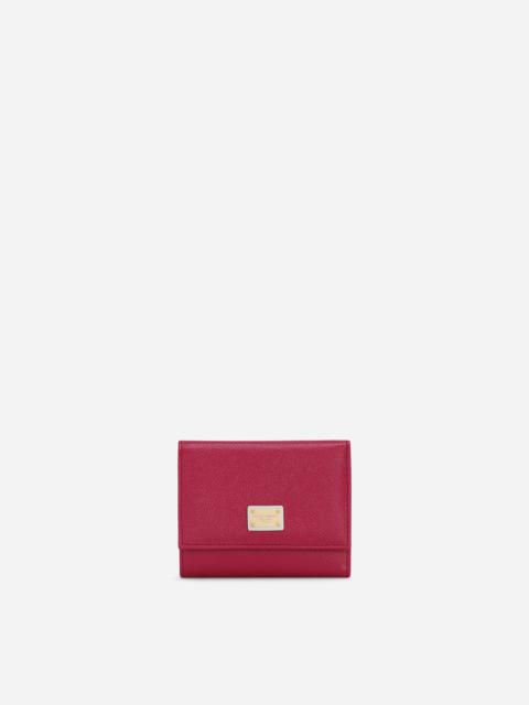 Dauphine calfskin French-flap wallet