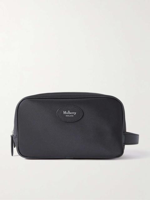 Mulberry Heritage Leather-Trimmed Recycled-Shell Wash Bag