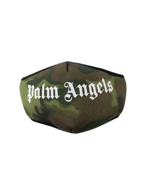 Palm Angels camouflage logo-print face mask