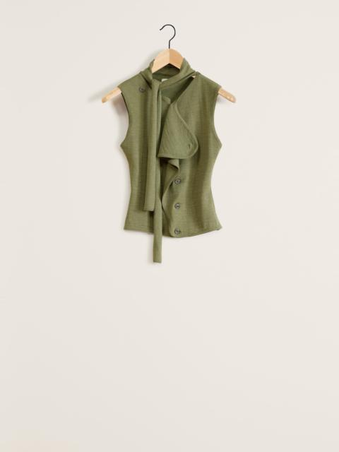 Lemaire ASYMMETRICAL SLEEVELESS CARDIGAN