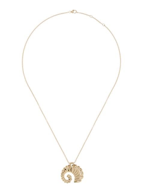 Yvonne Léon Elephant Shell 9K Yellow Gold Diamond Necklace gold
