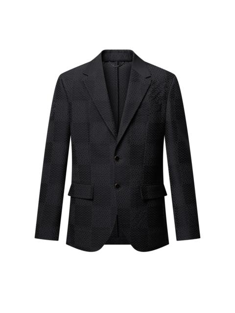 Louis Vuitton Jacquard Damier Wool-Silk Blend Napolitana Jacket