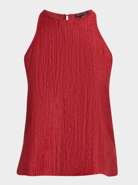 EILEEN FISHER Crinkled Halter-Neck Top