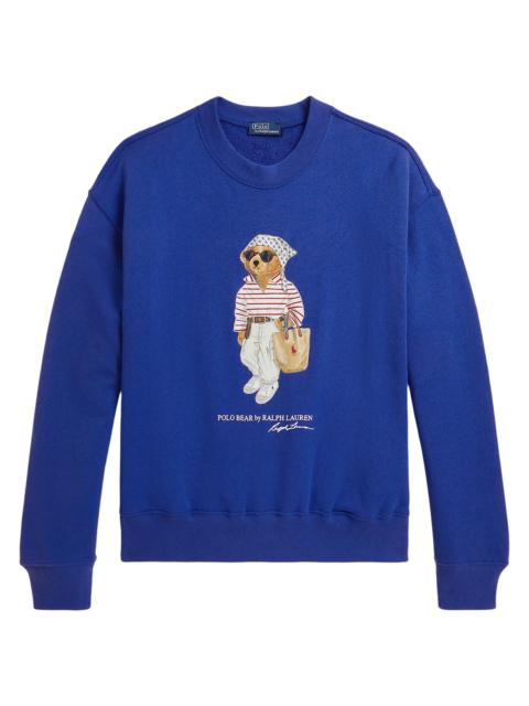 Polo Ralph Lauren Women's Graphic Cotton Fleece Pullover Sweater - Gala Blue