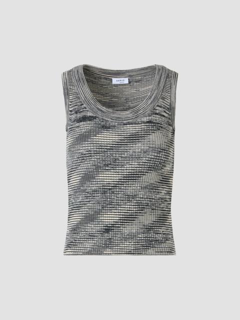 AKRIS Women's Space Dye Wool Tank - Black Cream