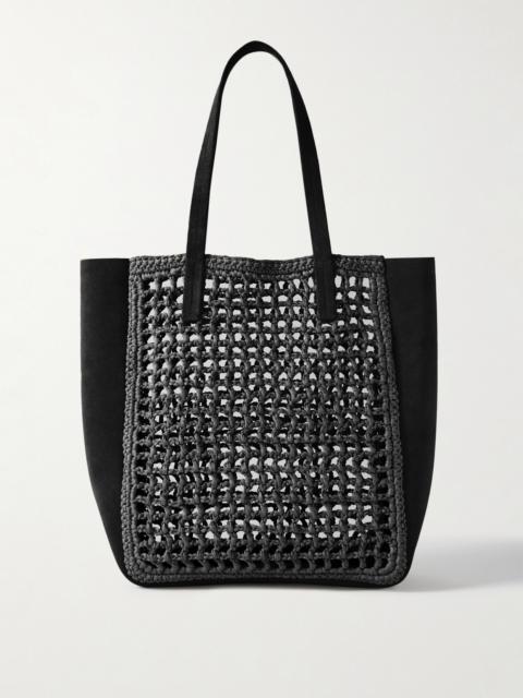 KHAITE Zoe Small Leather And Raffia Tote