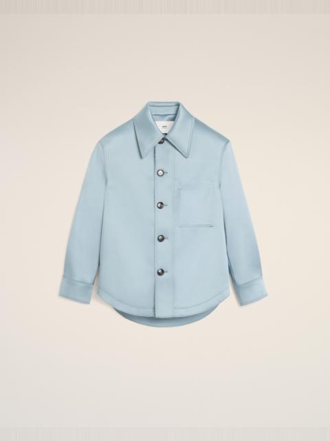 AMI Paris BLUE SATIN AMI DE COEUR BUTTONED JACKET