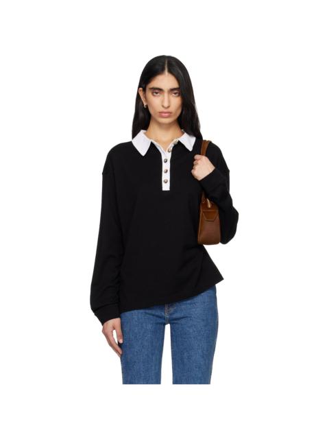 KHAITE Black Faithful Polo