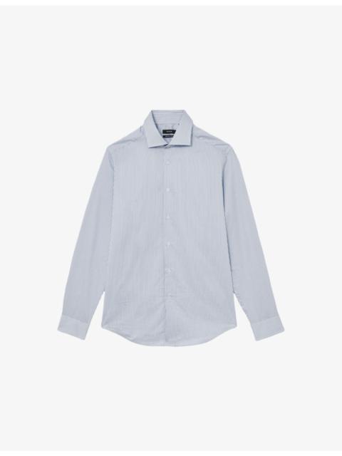 REISS Remote Slim-Fit Cotton-Sateen Shirt
