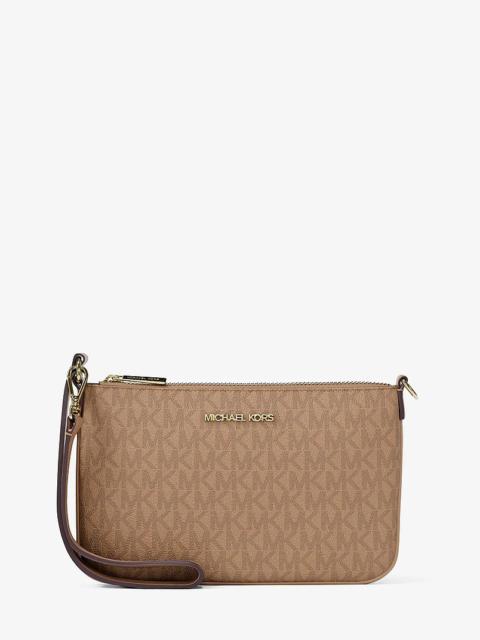 MICHAEL KORS Jet Set Small Signature Logo Convertible Wristlet