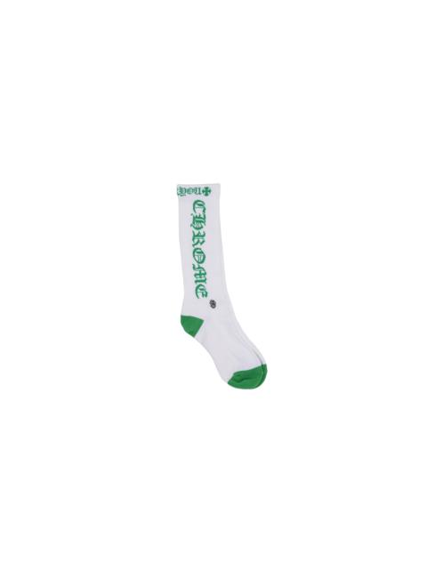 Chrome Hearts Fuck You Logo Socks (1 Set) "White / Green" CHRM0599